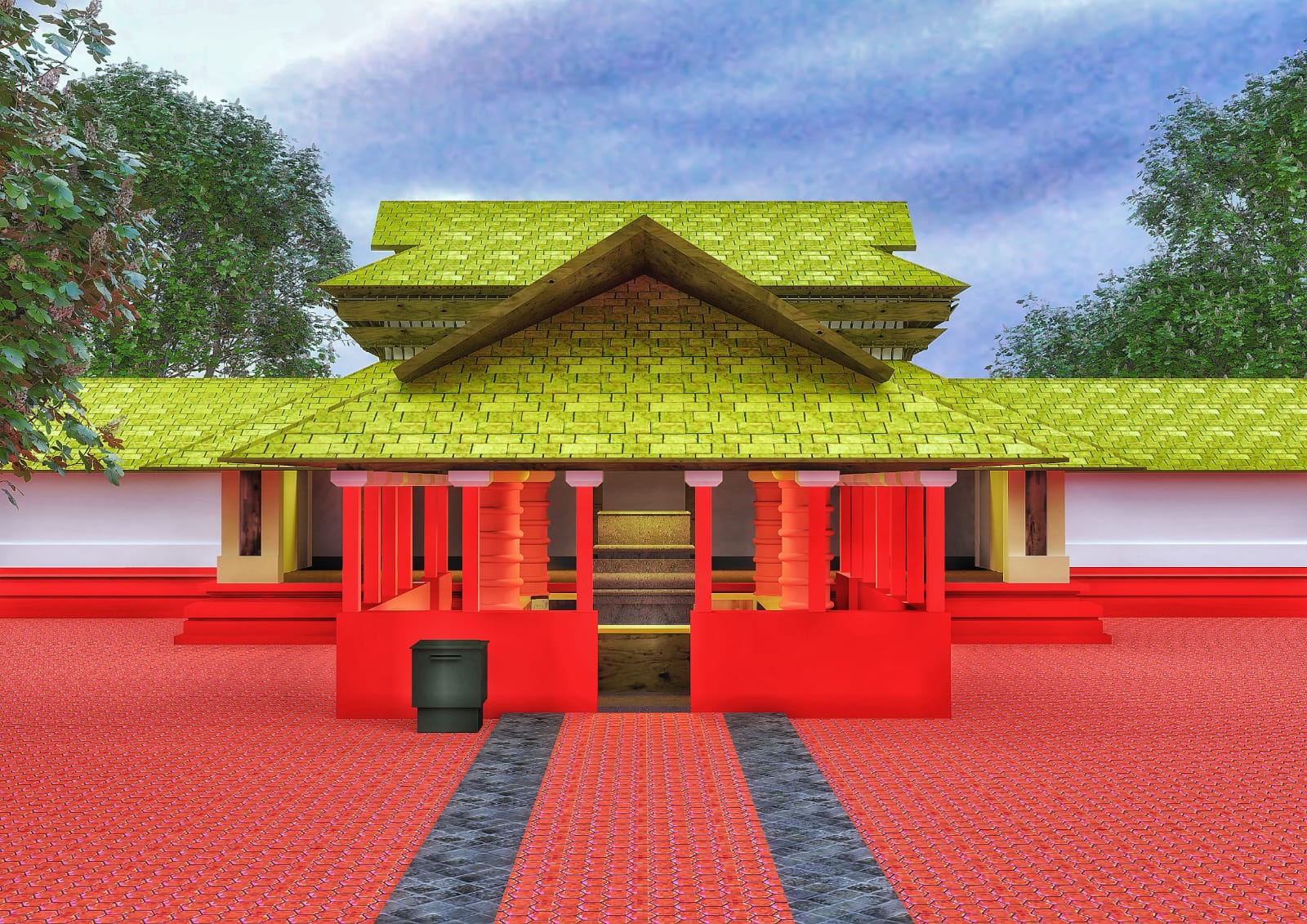 COPPER SHEET ROOFING ON VATHILMADAM: 15 LAKH